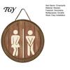 Wooden Bathroom Signs Restroom Signs, Men's And Women's Wall Half Toilet Country Style Decor Sign, Rustic Art Hanging Farmhouse