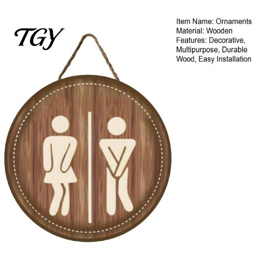 Wooden Bathroom Signs Restroom Signs, Men's And Women's Wall Half Toilet Country Style Decor Sign, Rustic Art Hanging Farmhouse