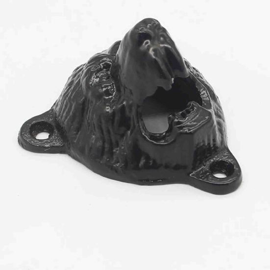 Bear Head Wall Mounted Beer Bottle Opener, Cast Iron Grizzly Teeth Beer Cap Opener for Man Cave, Garage, Home Bar Decor