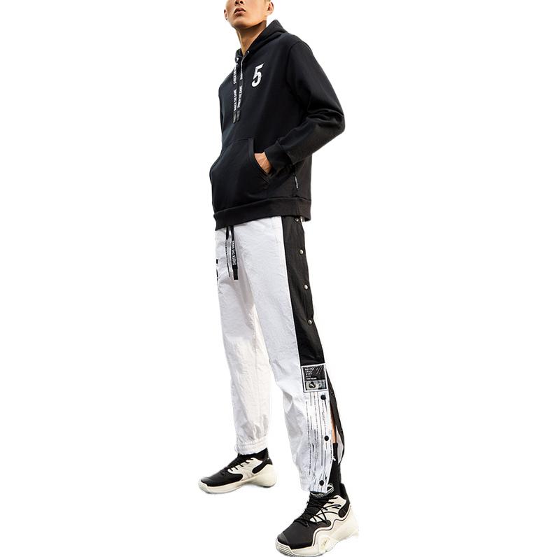 Anta SS22 Basketball Series Contrast Buttoned Sports Long Pants Unisex Bottoms White 152131528R-2