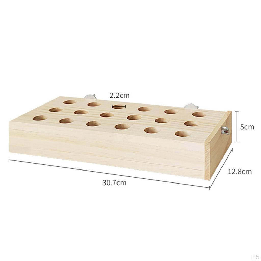 Bird Feeder Box Interactive Toy Wooden Feeding for Chinchilla Rabbits