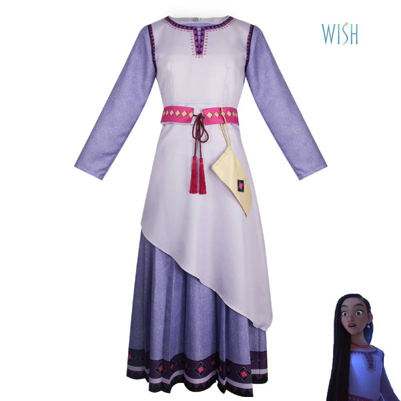 Asha Princess Wish Cosplay Halloween Dress Costume Party Stage Gift Performance