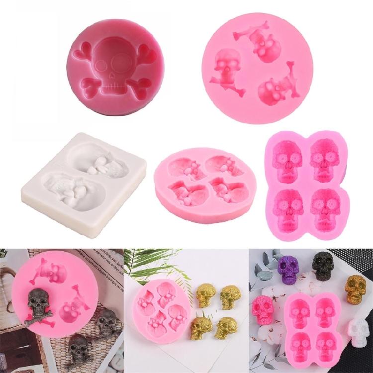 Silicone Baking Molds Detailed Skull Shaped Cake Moulds DIY Chocolate Mould