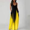 Einteiliges Mid-Waist-Kleid, Trägertyp, temperamentvoll, elegant, Taschendruck, Urlaubs-Strandkleid