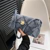 Retro Plaid Underarm Bag  New Women's Exquisite Lock Buckle Texture Small Square Bag Casual Fashion Versatile Shoulder Bag