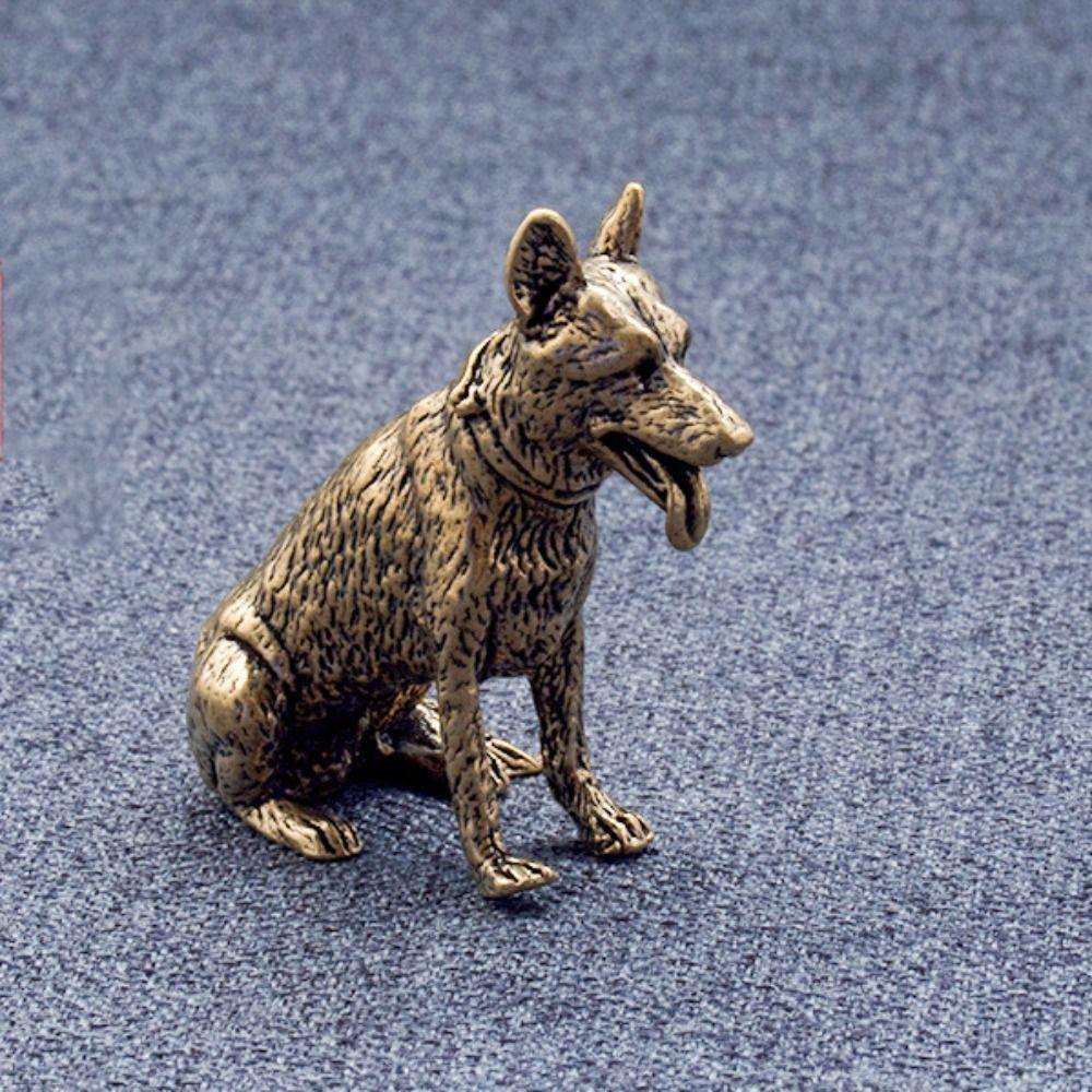 Pure Copper Copper Wolf Dog Antique Puppy Miniatures Retro   Home Decor
