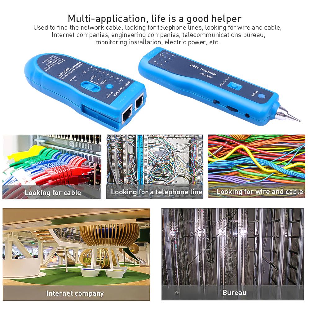 New Realse NF8208 Network LAN Cable Tester Wire Tracker Tracer Length