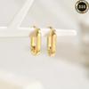 Stainless Steel Smooth Metal Hoop Earrings for Women Girls Men Oval Shape Circle Round Hoops Jewelry Gifts Fashion Accessories