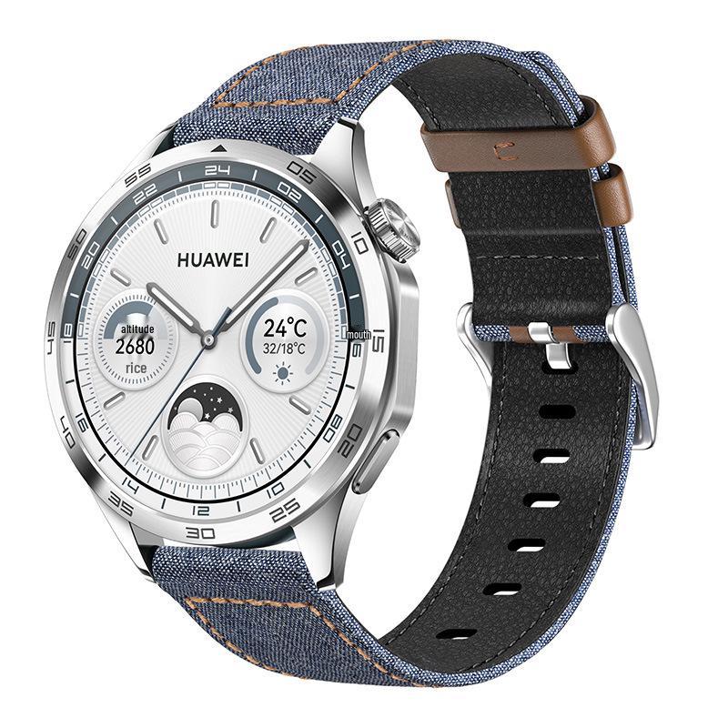 

Ремешок для смарт-часов Huawei GT3/Watch4 Pro из натуральной воловьей кожи 22mm Universal