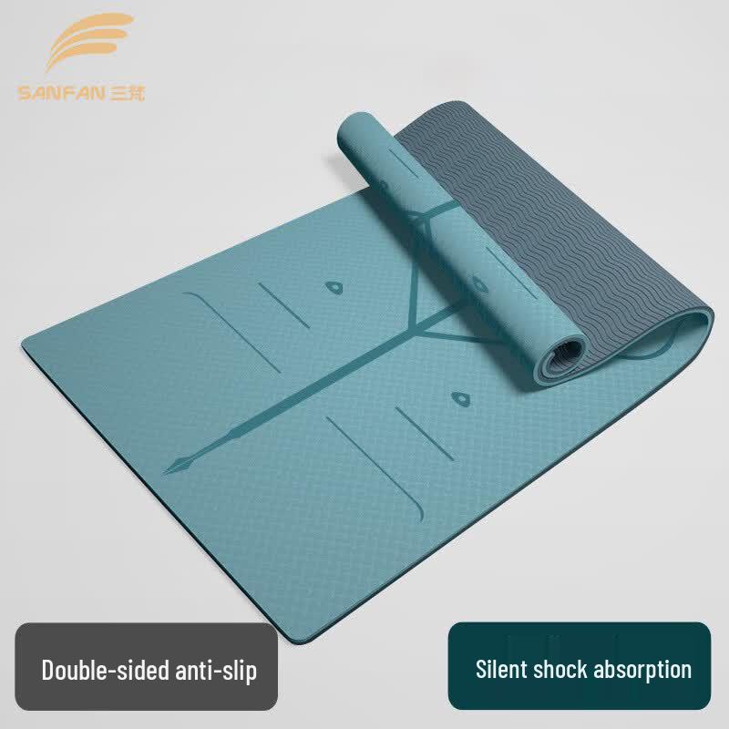 Sanfan 8mm TPE Yoga & Fitness Mat with Alignment Lines