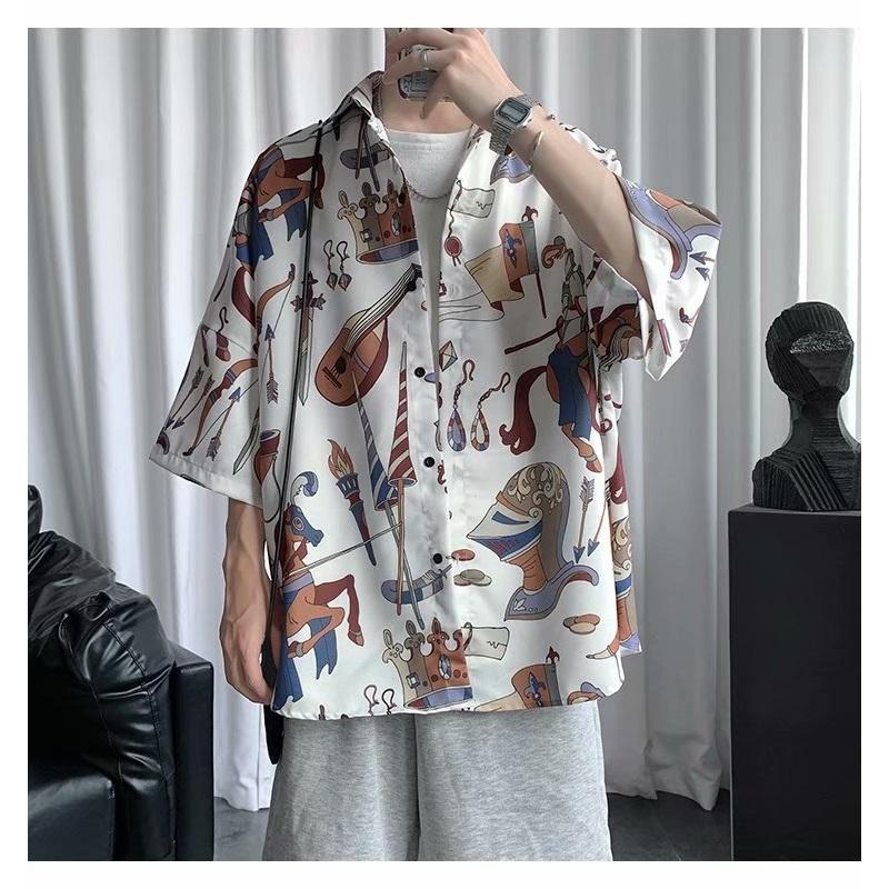 Zomer strandvakantie shirt, heren all-match shirt