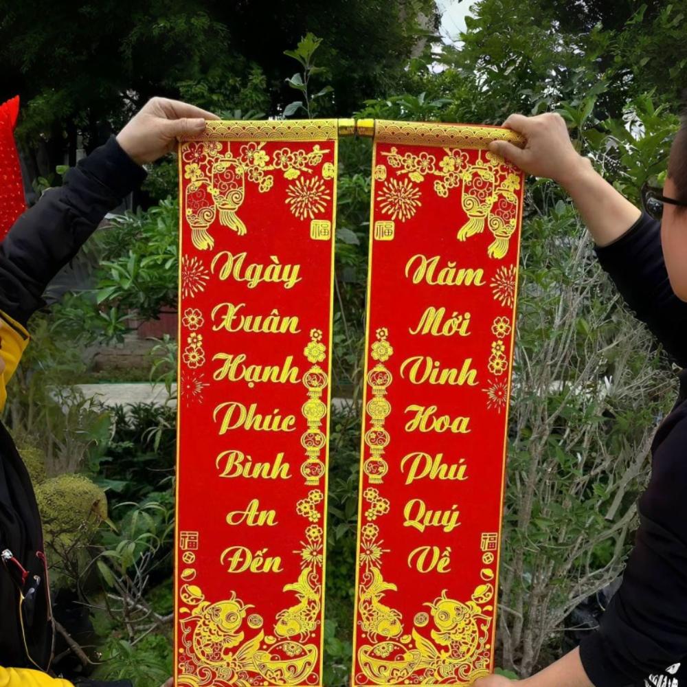 

Red Couplets Chinese New Year Decorations Vietnamese Chinese Door Stickers Home style 5