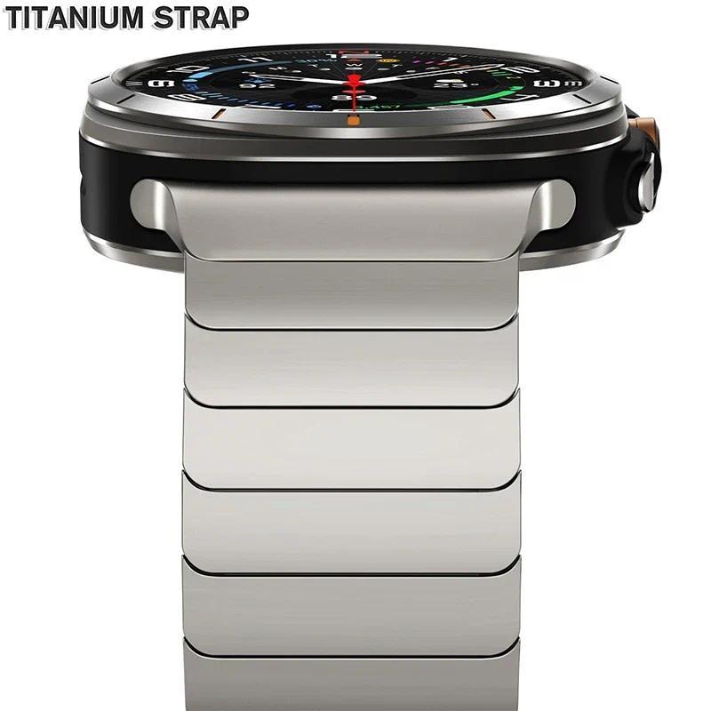 Luxusní kovový řemínek ze slitiny titanu bez mezery pro Samsung Galaxy Watch 47mm Ultra 2026 Pánský dámský řemínek pro Galaxy Watch Ultra 2026