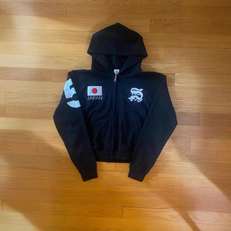 

Европейская и американская y2k персонализированная вышитая ретро уличная толстовка с длинным рукавом M чёрный