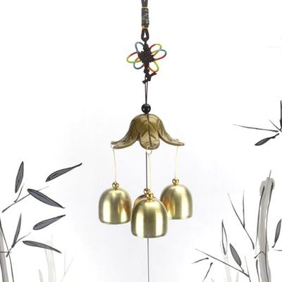 3 Bells Wind Chime Accessories Alloy+Plastic 44cm Bagua Feng Shui Garden Hanging Home Lucky Outdoor Replacement Spare Parts