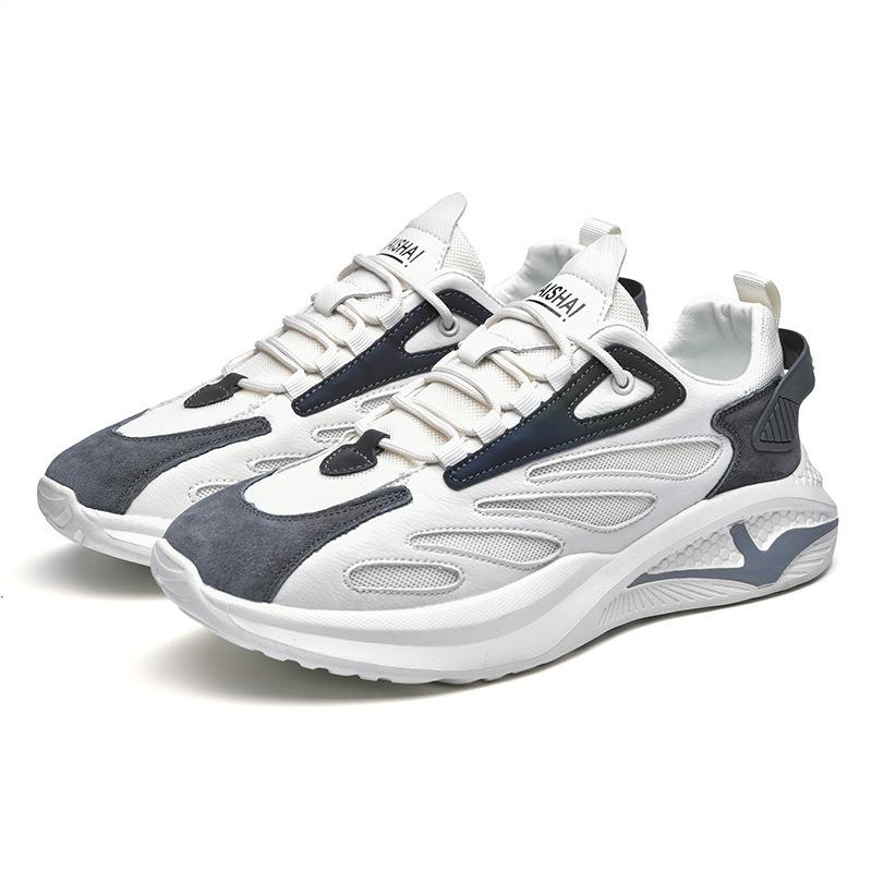 Men's Running Shoes Spring New Front Lace-up Trendy Shoes Fly-woven Breathable Casual Shoes Men's Shoes