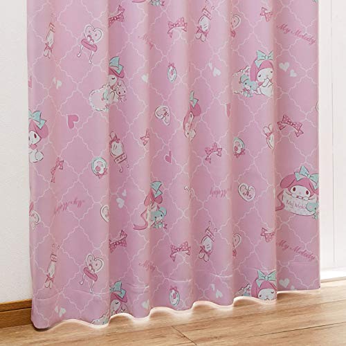 Sanrio My Melody Grade 2 Blackout and Heat Insulation Curtains, Set of 2, Width 100 x Length 178 cm, SB-455