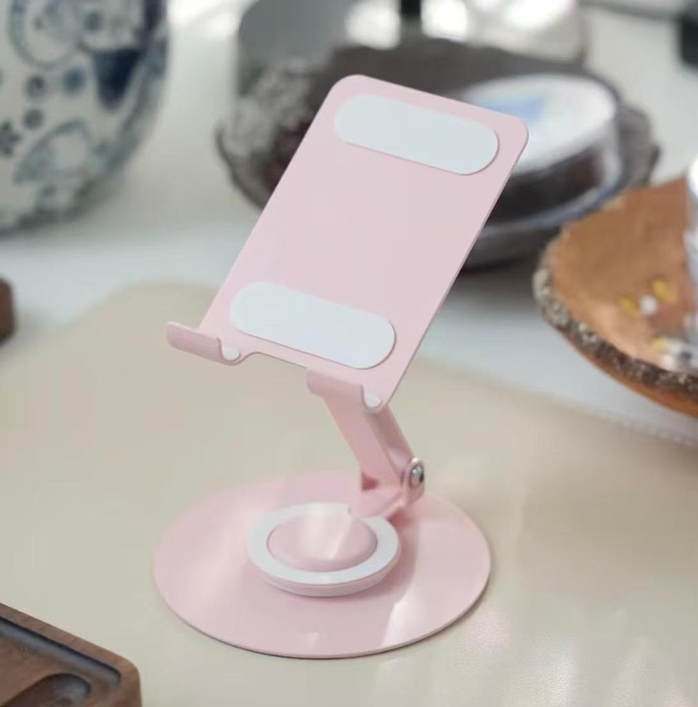 Xiaohongshu Metal Phone Holder: Colorful, Foldable, Rotatable Desktop Tablet Stand with Custom Logo