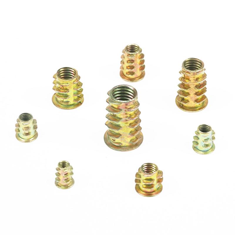140PCS Zinc Alloy T-Shaped Trapezoidal Nuts with Washers - Internal & External Threads Pre-embedded Set