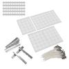 260pcs 15cm Candle Wicks 100Pcs Double Sided Tape Stickers 50Pcs Candle Shells 10Pcs Stainless Steel Wicks Holders