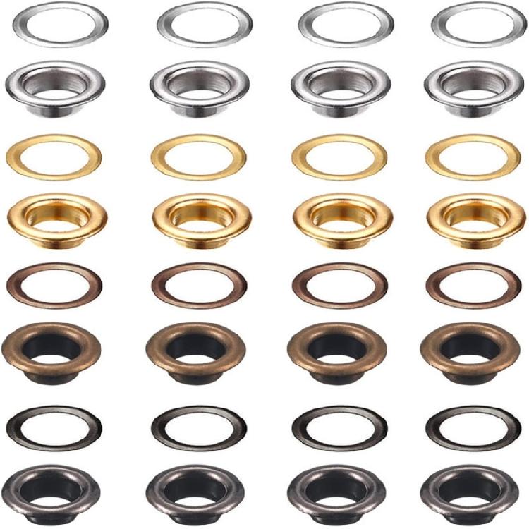 200Pcs 6mm Tarpaulin Eyelet Eyelet with Setting Punching Tool for Tarpaulin Canvas Curtain Clothes Leather Craft Repair