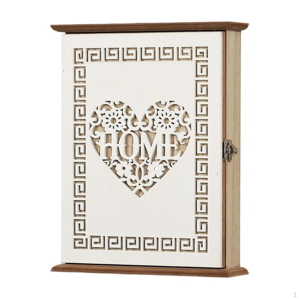 Key Cabinet Wall Mounted, Holder Handmade Solid Storage for Home Doorway Entryway Gift