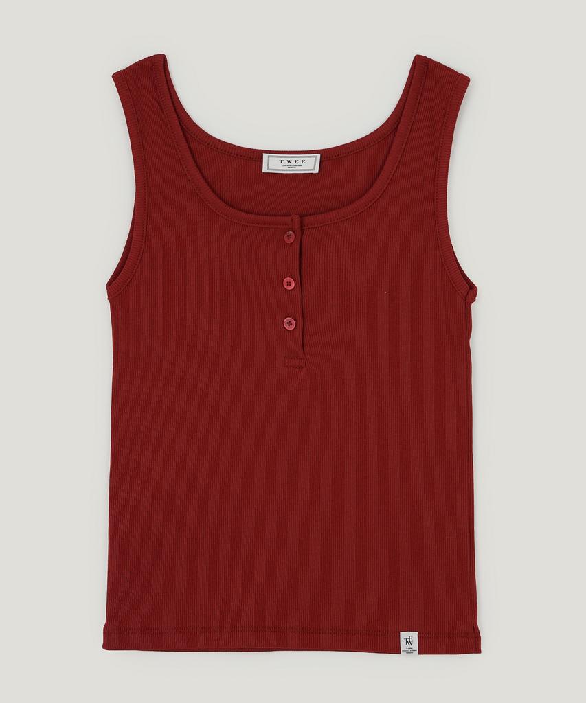 Teuwi Perkin Ribbed Button Sleeveless