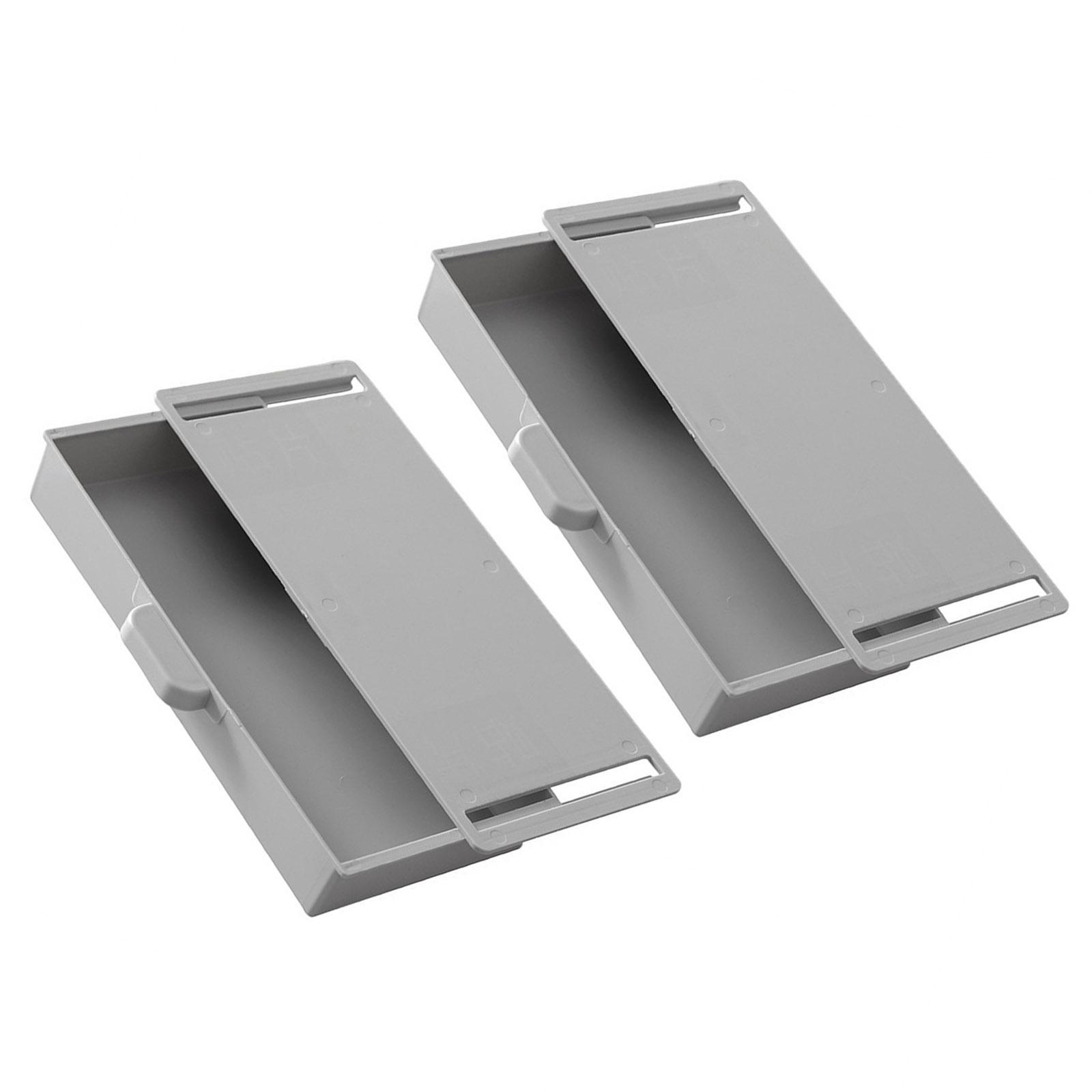 

Plastic Organization Boxes With Concealed Mounting System Under Desk Organizers For Kitchen Bathroom And Workspaces серый