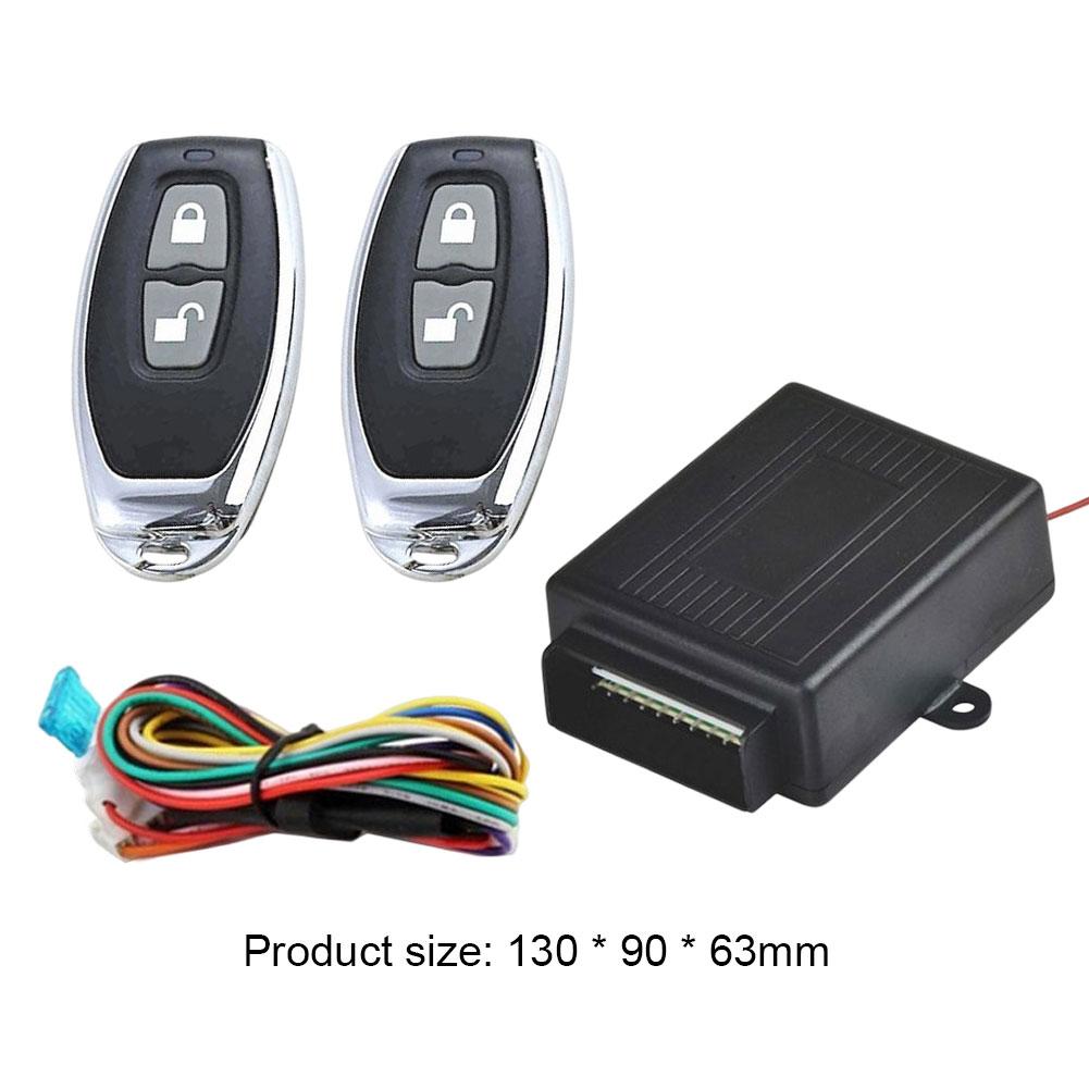 12V Car Door Lock Keyless Entry System Kit 2 Button Remote Control Auto Locking Security Keyless Entry Kit Remote Trunk Release