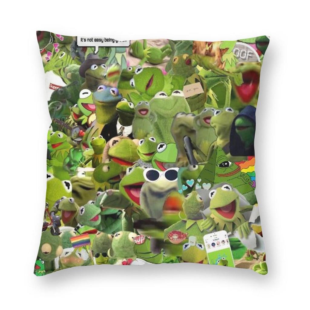Rainbow Connection Pillowcase Double-Sided Printing Cushion Cover Decorations K-Kermits The Frog Throw Pillow Case Cover Home