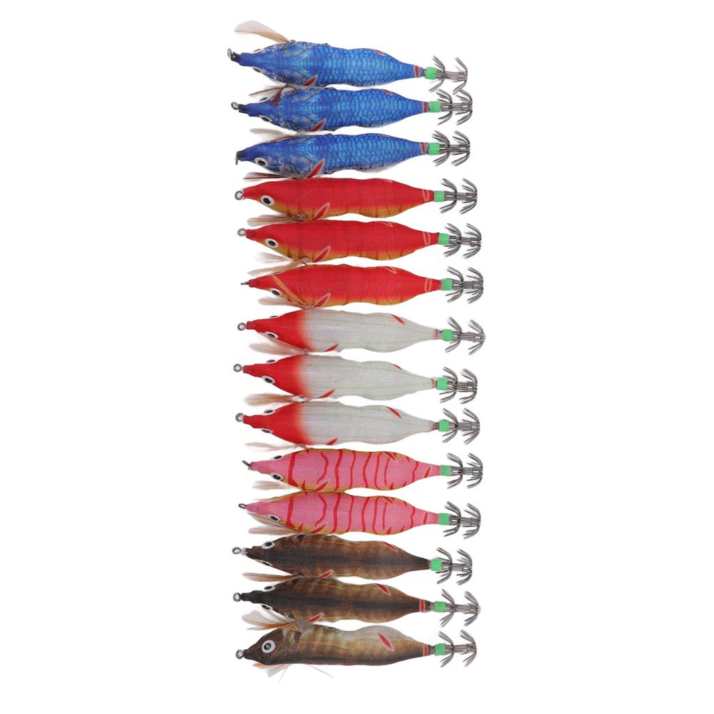 Isca Artificial de Camarão de Madeira Luminosa Brilhante LED em Forma de Cabana 8cm Iscas Artificiais de Pesca com Chocalhos