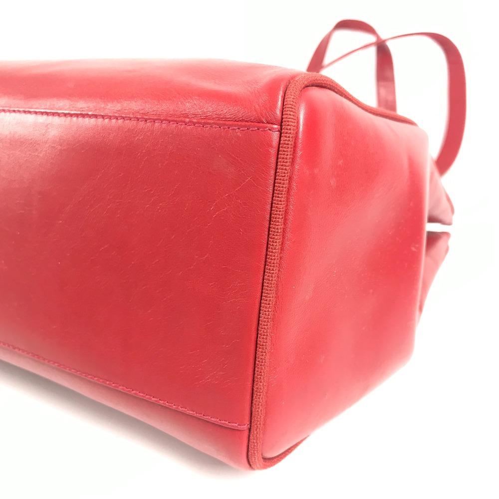 Salvatore Ferragamo Vara logo ribbon Tote Bag Shoulder Bag Leather Red