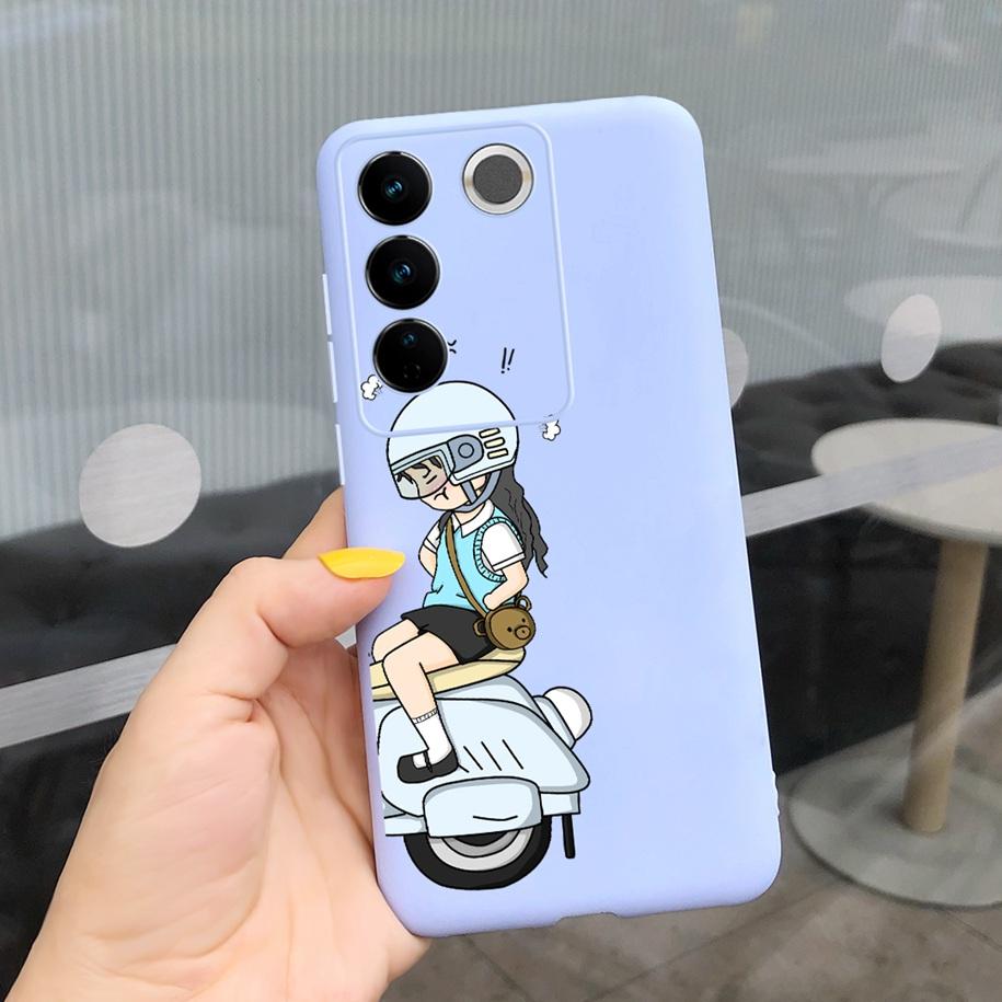 For Vivo V27 Pro Case Vivo V27e Back Cover Fashion Candy Color Painted Funda For Vivo V27 5G V 27e V27Pro V2237 V2230 Soft Shell
