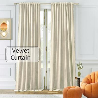 310cm Height 70 - 80 % Lightblocking Living Room Space Design Window Velvet Draperies Bedroom Draperies DrapesSolidColorDrape