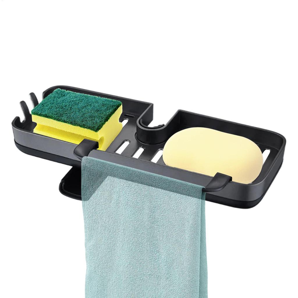 Kran handfat avloppsställ hängande kran avloppsställ Över kran handfat organizer för svampar tvål handduk hushåll