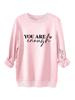 Women's Thickened Plush Hoodie 'You Are Always Enough' Print