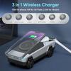 3in1 Qi2 Cybertruck Desktop Wireless Charger Adjustable USB-A Multifunction Charger for iPhone (15W),Iwatch (5W), Airpods (2.5W)