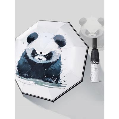 Automatic Umbrella National Wind Bear Sun Protection UV Protection Black Glue Folding Sun Umbrella Sun Protection Umbrella
