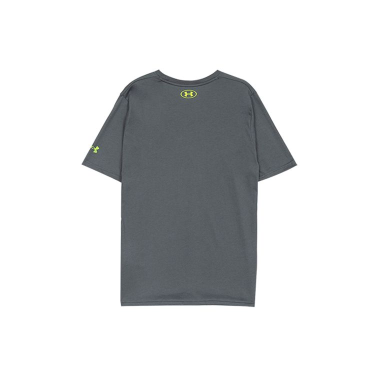 Under Armour Project UA Project Rock Training Loose Fit Crew Neck T-Shirt Men Tops Dark-Gray 1361733-012