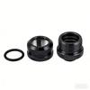 2PCS Quick Tightening G1/4 Compression Fitting OD 14MM Silver/Black Extender Connector Hard Tube Fitting Computer Water Cooling