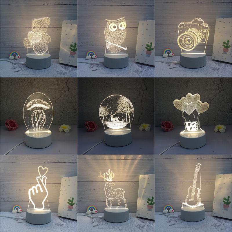 Acrylic 3D Night Light - Custom Table Lamp with Logo, Ideal for Events & Christmas Gifts