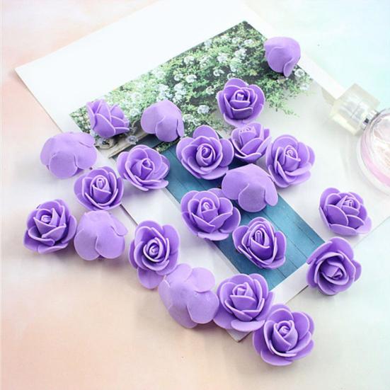 500 Pcs Mini Artificial Foam Rose Bulk Small Rose Flower Head for DIY Flower Arrangement Wall Garland Backdrop Wedding Bridal Shower Decor