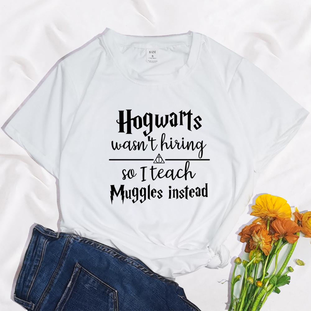 Halloween Womens Short Sleeved Tshirt Suitable for Womens Casual Fashion Witch Hat Printed Fun Tshirt