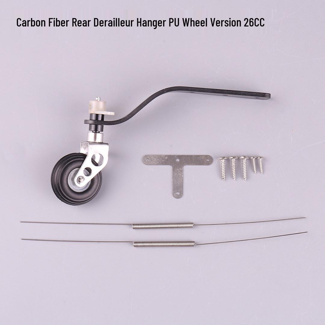 

Carbon Fiber Tail Wheel Assembly for 26CC/50CC/100CC Gasoline Fixed-Wing Model Aircraft (FPV Compatible) PU Wheel Carbon Fiber Bracket Version