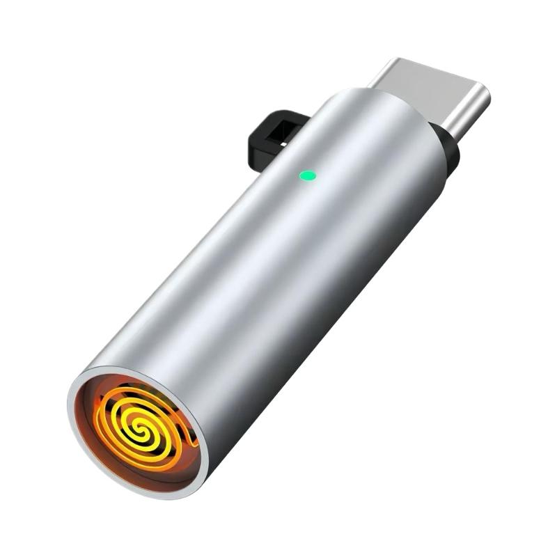 1Pc Type-C Rechargeable Mini Electronic Torch - Windproof Energy Saving Portable Flashlight for Outdoor Emergency, Camping etc.