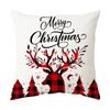 Christmas home decoration pillow cover Merry Christmas Snowman Christmas tree plaid printed cushion cover Sofa room decoration