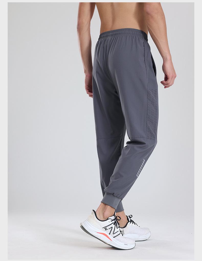 Men's Quick-Dry Ice Silk Joggers: Breathable, Lightweight, Cuffed Training Pants for Fitness and Casual Wear.
