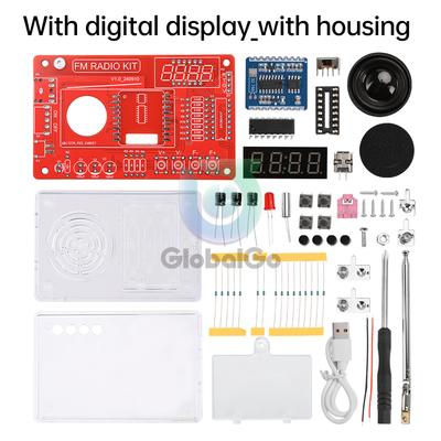 RDA5807 DIY FM Radio Electronic Kit 87-108MHZ Adjustable Digital Display FM Radio Module Welding Practice Accessories