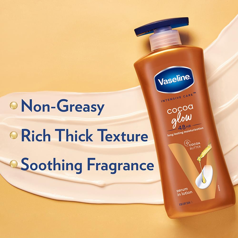 Vaseline Lozione Corpo Cocoa Glow Intensive Care 600 Ml Idratazione Profonda Assorbimento Rapido Per Pelli Secche Spente