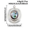 2pcs Various Shape Abalone Shell Trendy Square Oval Rectangle Stainless Steel Charm For Jewelry Making Supplies DIY Pendant Bulk